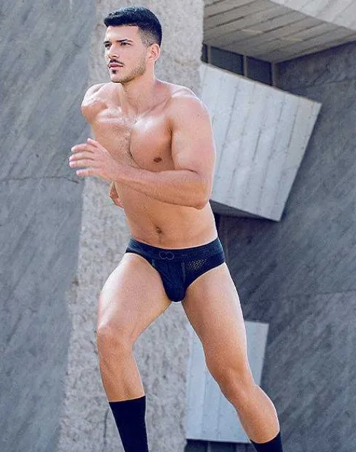 2EROS Briefs^Aktiv Pegasus Brief Underwear-Black/Green