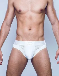 2EROS Briefs^Aktiv Pegasus Brief Underwear-White/Tan