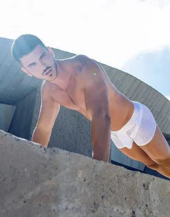 2EROS Trunks^Aktiv Pegasus Trunk Underwear-White/Tan