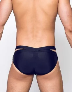 2EROS Swimwear^Blk Double Strap Swim-Black