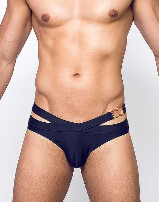 2EROS Swimwear^Blk Double Strap Swim-Black