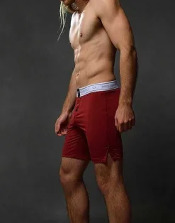 2EROS Loungewear^Ls10 Core Series 2 Lounge Boxer Shorts-Cabernet