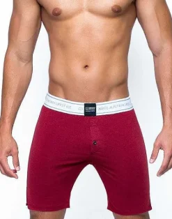 2EROS Loungewear^Ls10 Core Series 2 Lounge Boxer Shorts-Cabernet