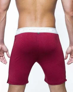2EROS Loungewear^Ls10 Core Series 2 Lounge Boxer Shorts-Cabernet
