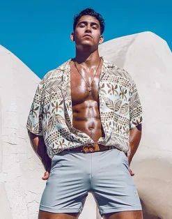 2EROS Sustainable Beachwear^S60 Bondi Shorts (Series 3)-String Brown