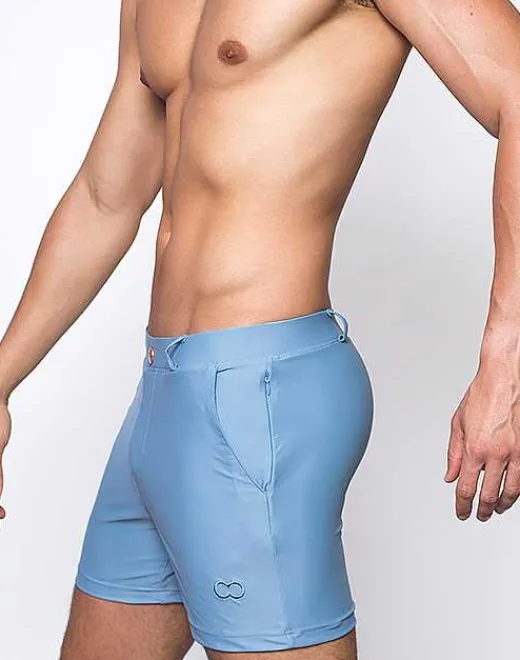 2EROS Sustainable Beachwear^S60 Bondi Shorts-Faded Denim (Series 3)
