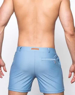 2EROS Sustainable Beachwear^S60 Bondi Shorts-Faded Denim (Series 3)