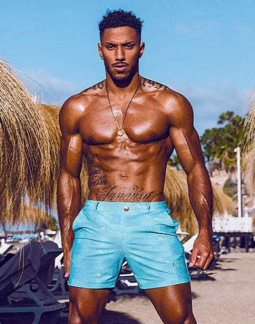 2EROS Sustainable Beachwear^S60 Print Bondi Shorts-Nautica Green