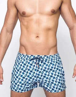 2EROS Sustainable Beachwear^S50 Print Shorts-Bubbles