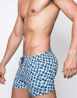 2EROS Sustainable Beachwear^S50 Print Shorts-Bubbles