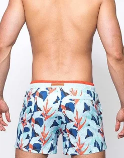 2EROS Sustainable Beachwear^S70 Print Shorts-Caribbean Twist