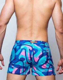 2EROS Beach Shorts^S50 Print Shorts-Kai Blue