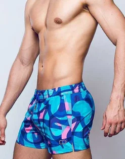 2EROS Beach Shorts^S50 Print Shorts-Kai Blue