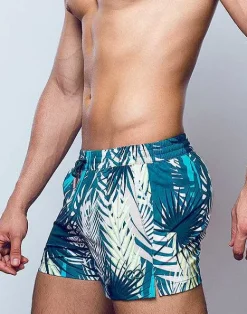 2EROS Beach Shorts^S50 Print Swimshorts-Feuille Green