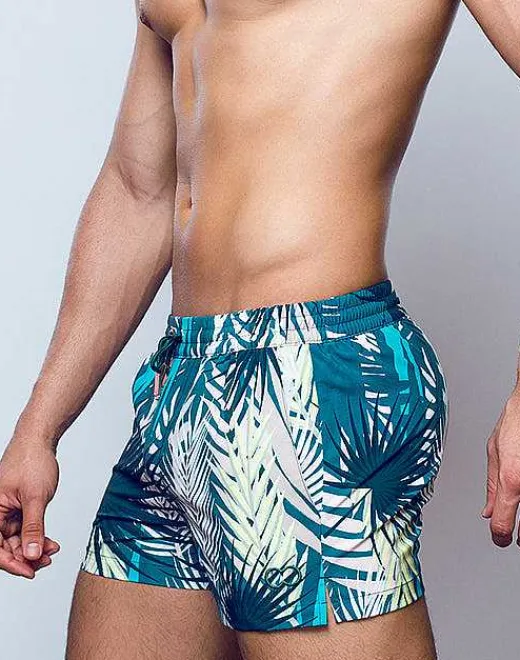 2EROS Beach Shorts^S50 Print Swimshorts-Feuille Green