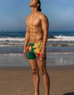 2EROS Sustainable Beachwear^S50 Print Swimshorts-Fleur