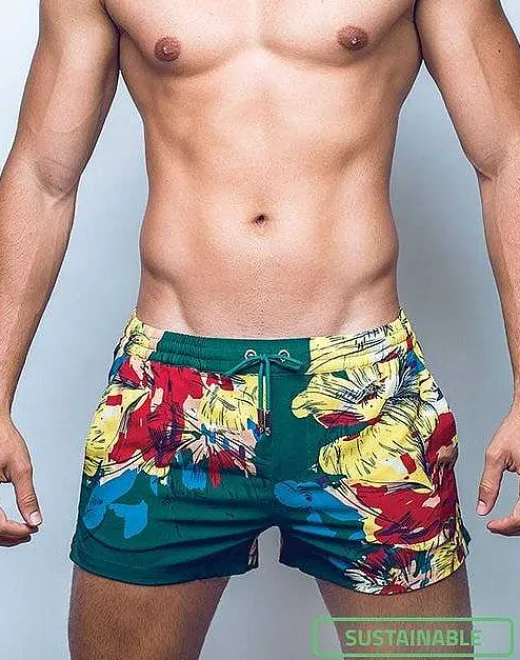 2EROS Sustainable Beachwear^S50 Print Swimshorts-Fleur