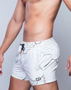 2EROS Beach Shorts^S50 Print Swimshorts-Marble