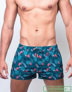 2EROS Sustainable Beachwear^S50 Print Swimshorts-Monstera