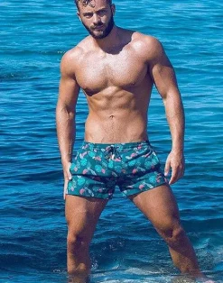 2EROS Sustainable Beachwear^S50 Print Swimshorts-Monstera