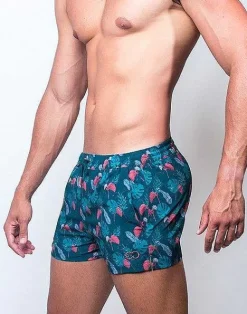 2EROS Beach Shorts^S50 Print Swimshorts-Monstera
