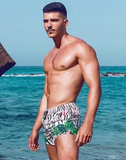2EROS Sustainable Beachwear^S50 Print Swimshorts-Siberian