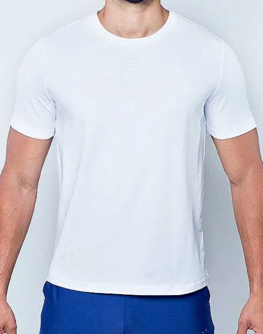 2EROS Beach Tops^T21 Peruvian Cotton Crewneck T-Shirt-White
