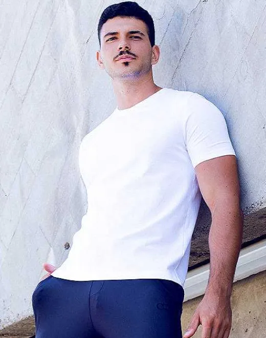 2EROS Beach Tops^T21 Peruvian Cotton Crewneck T-Shirt-White