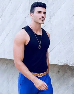 2EROS Beach Tops^Ta21 Peruvian Cotton Tanktop -Black