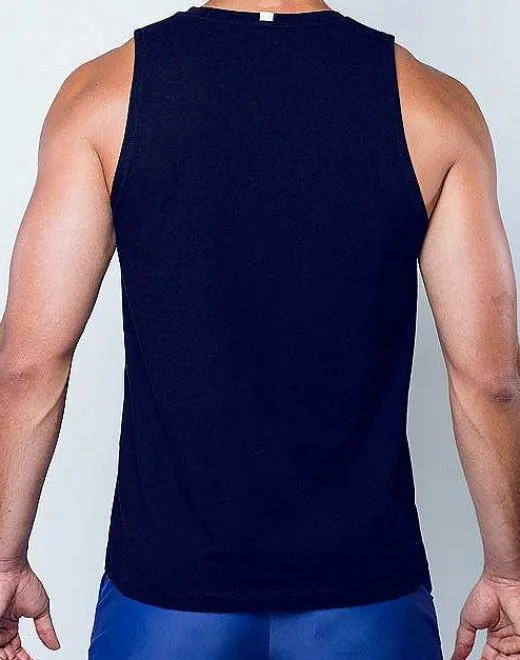 2EROS Beach Tops^Ta21 Peruvian Cotton Tanktop -Black
