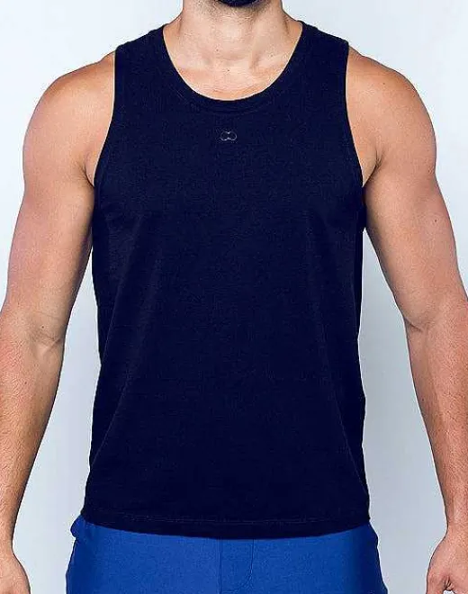 2EROS Beach Tops^Ta21 Peruvian Cotton Tanktop -Black