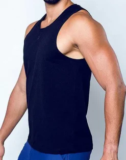 2EROS Beach Tops^Ta21 Peruvian Cotton Tanktop -Black