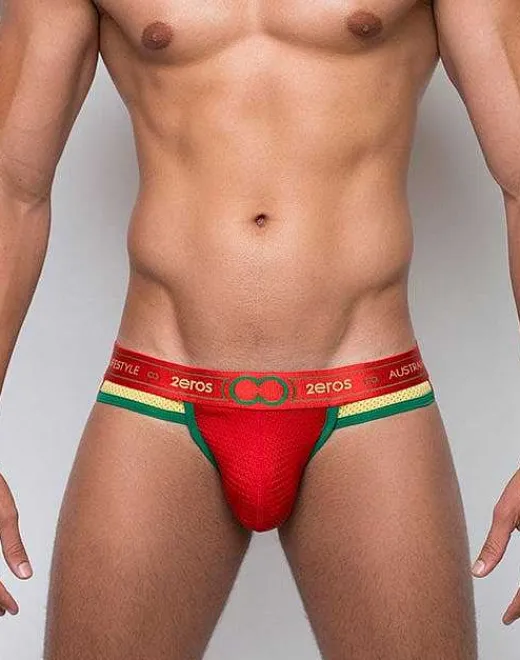 2EROS Jockstraps^U93 Aeolus Jockstrap Underwear-Red Tempest