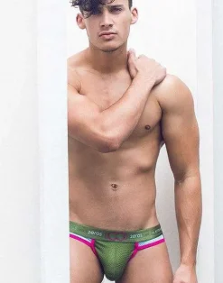 2EROS Active Underwear^U93 Aeolus Jockstrap Underwear-Green Gale