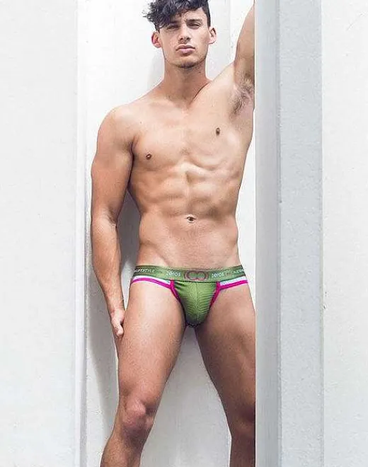2EROS Active Underwear^U93 Aeolus Jockstrap Underwear-Green Gale