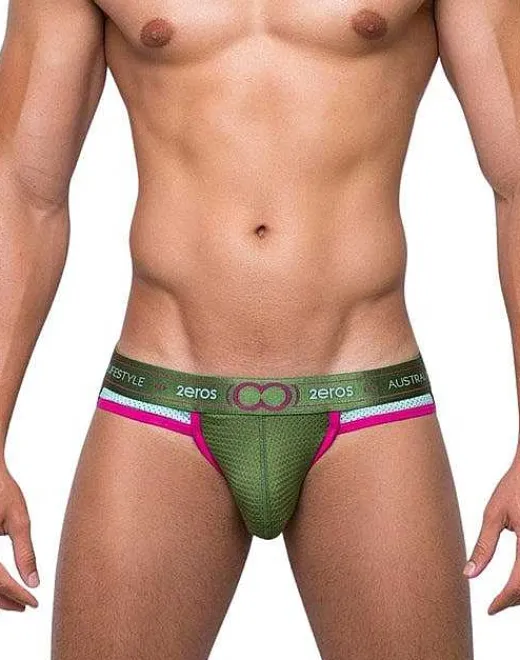 2EROS Jockstraps^U93 Aeolus Jockstrap Underwear-Green Gale