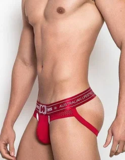 2EROS Active Underwear^U93 Apollo Jockstrap Underwear-Solar Red