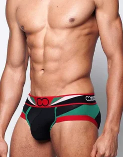 2EROS Briefs^U20 Vavoom Brief Underwear-Black/Green