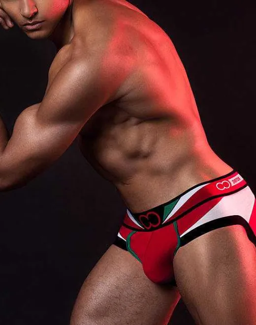 2EROS Briefs^U20 Vavoom Brief Underwear-Red/White