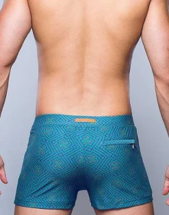 2EROS Swimwear^V60 Bondi Print Swim Trunks-Jade