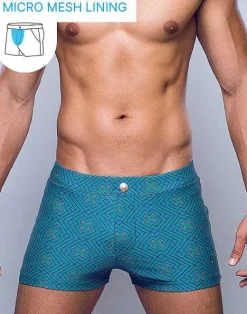 2EROS Swimwear^V60 Bondi Print Swim Trunks-Jade