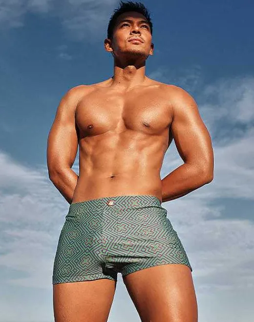 2EROS Swimwear^V60 Bondi Print Swim Trunks-Jade