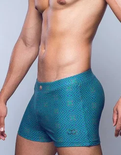 2EROS Swimwear^V60 Bondi Print Swim Trunks-Jade