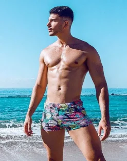 2EROS Swimwear^V60 Bondi Print Swim Trunks-Monstera Black