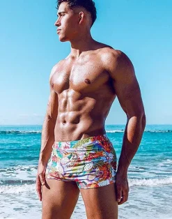 2EROS Swimwear^V60 Bondi Print Swim Trunks-Aves Purple