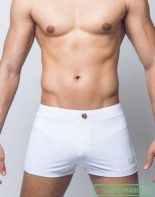 2EROS Sustainable Beachwear^V60 Bondi (Series 1) Swim Trunks-White