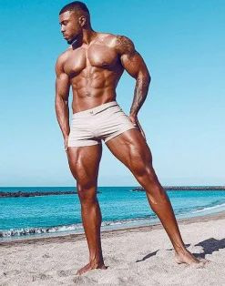 2EROS Sustainable Beachwear^V60 Bondi (Series 1) Swim Trunks-Taupe
