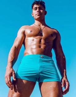 2EROS Sustainable Beachwear^V60 Bondi (Series 2) Swim Trunks-Breeze Green