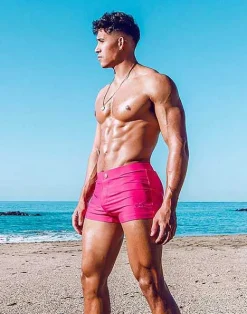 2EROS Sustainable Beachwear^V60 Bondi (Series 2) Swim Trunks-Fuchsia Red