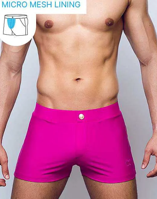 2EROS Sustainable Beachwear^V60 Bondi (Series 2) Swim Trunks-Fuchsia Red
